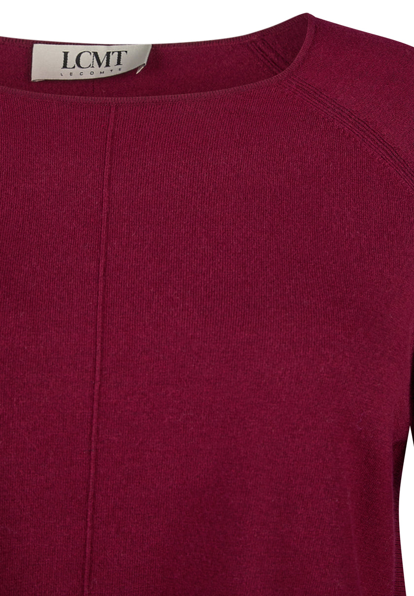 Feinstrickpullover - Bordeaux Glow
