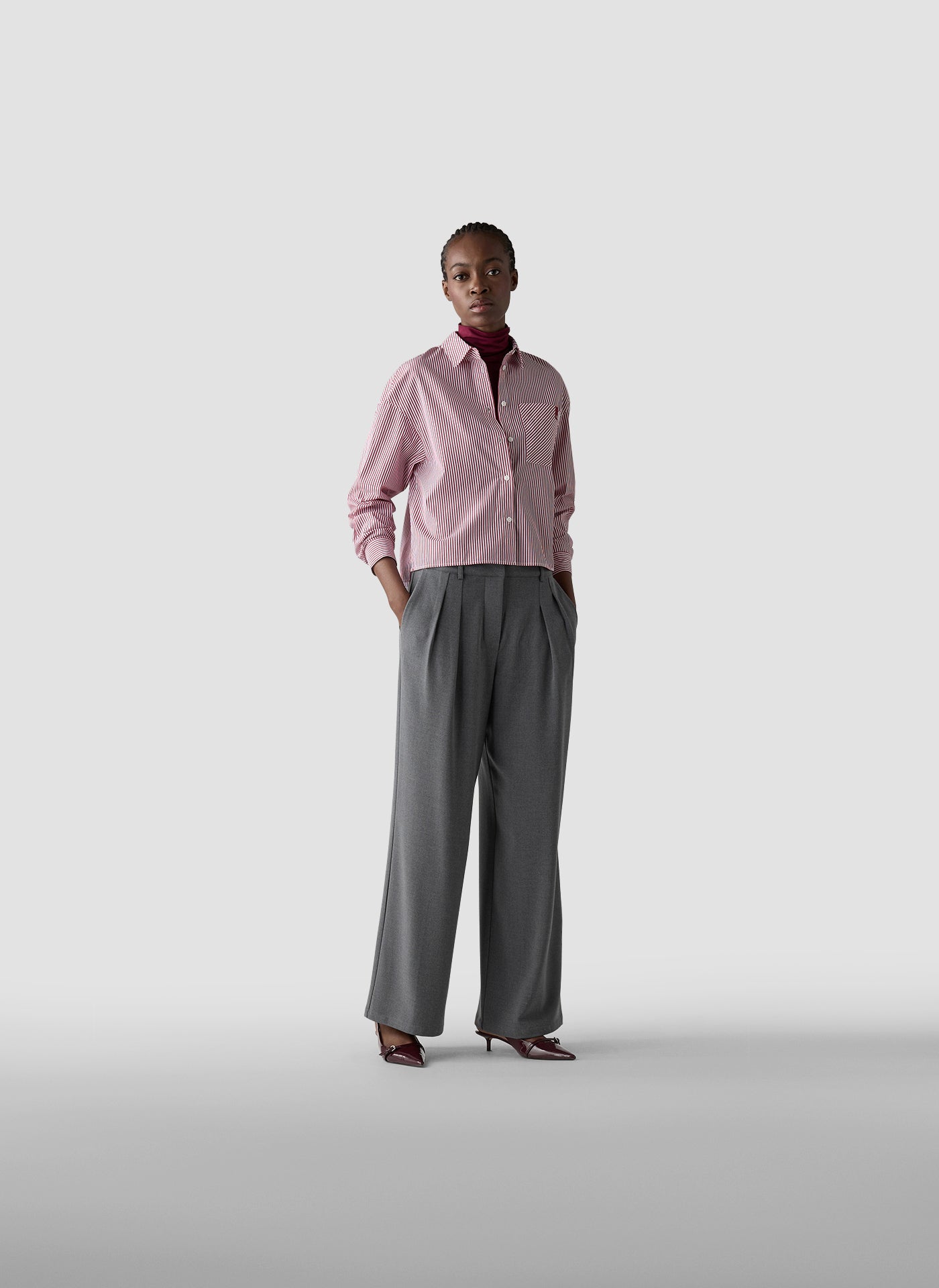 Hemdbluse - Bordeaux Glow