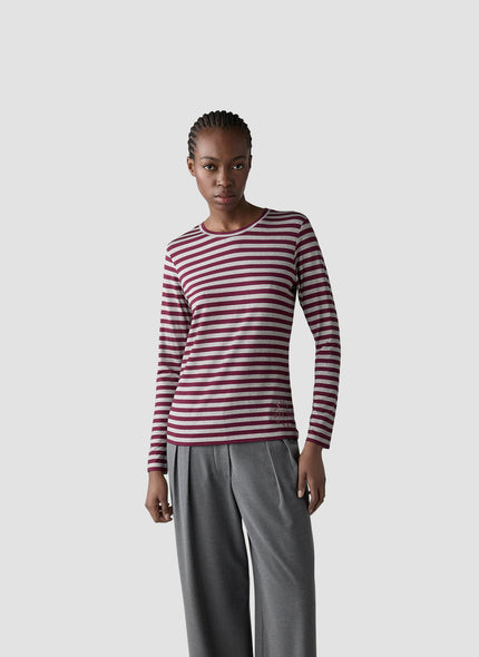 Langarmshirt - Bordeaux Glow