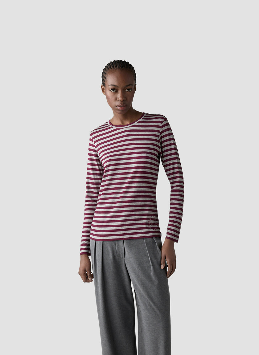 Langarmshirt - Bordeaux Glow