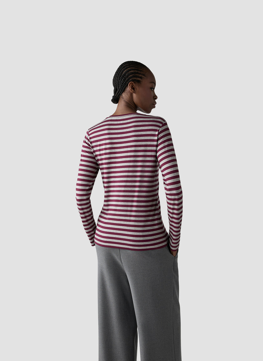 Langarmshirt - Bordeaux Glow