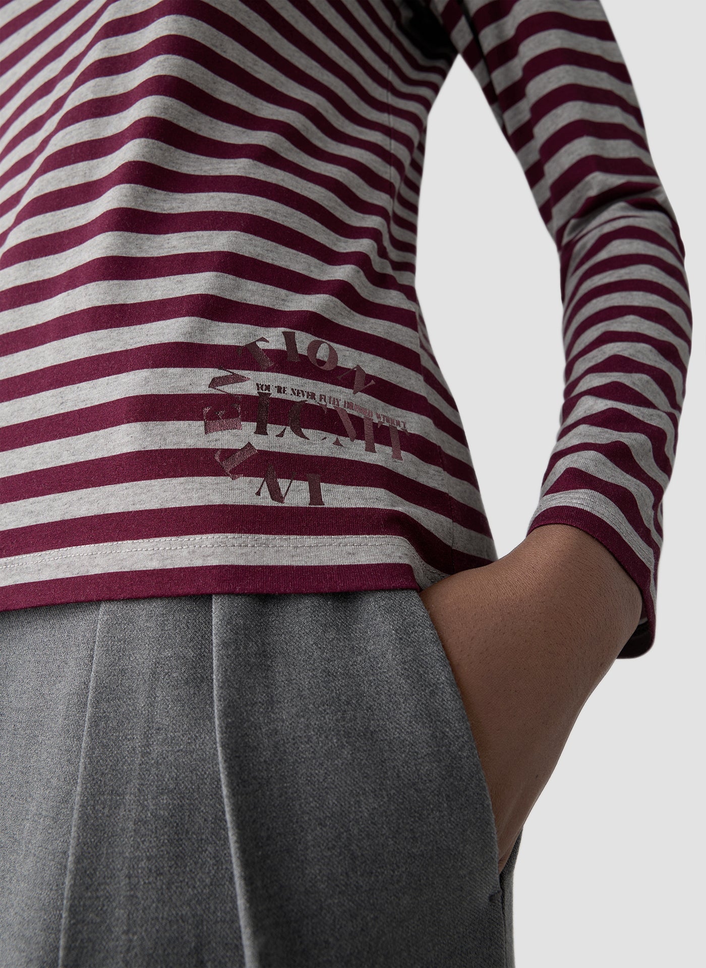 Langarmshirt - Bordeaux Glow