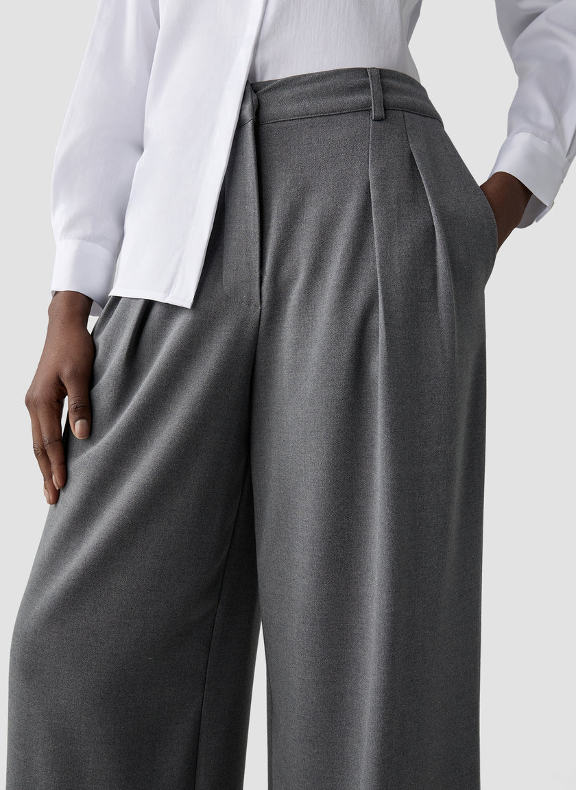 Bundfaltenhose - Bordeaux Glow