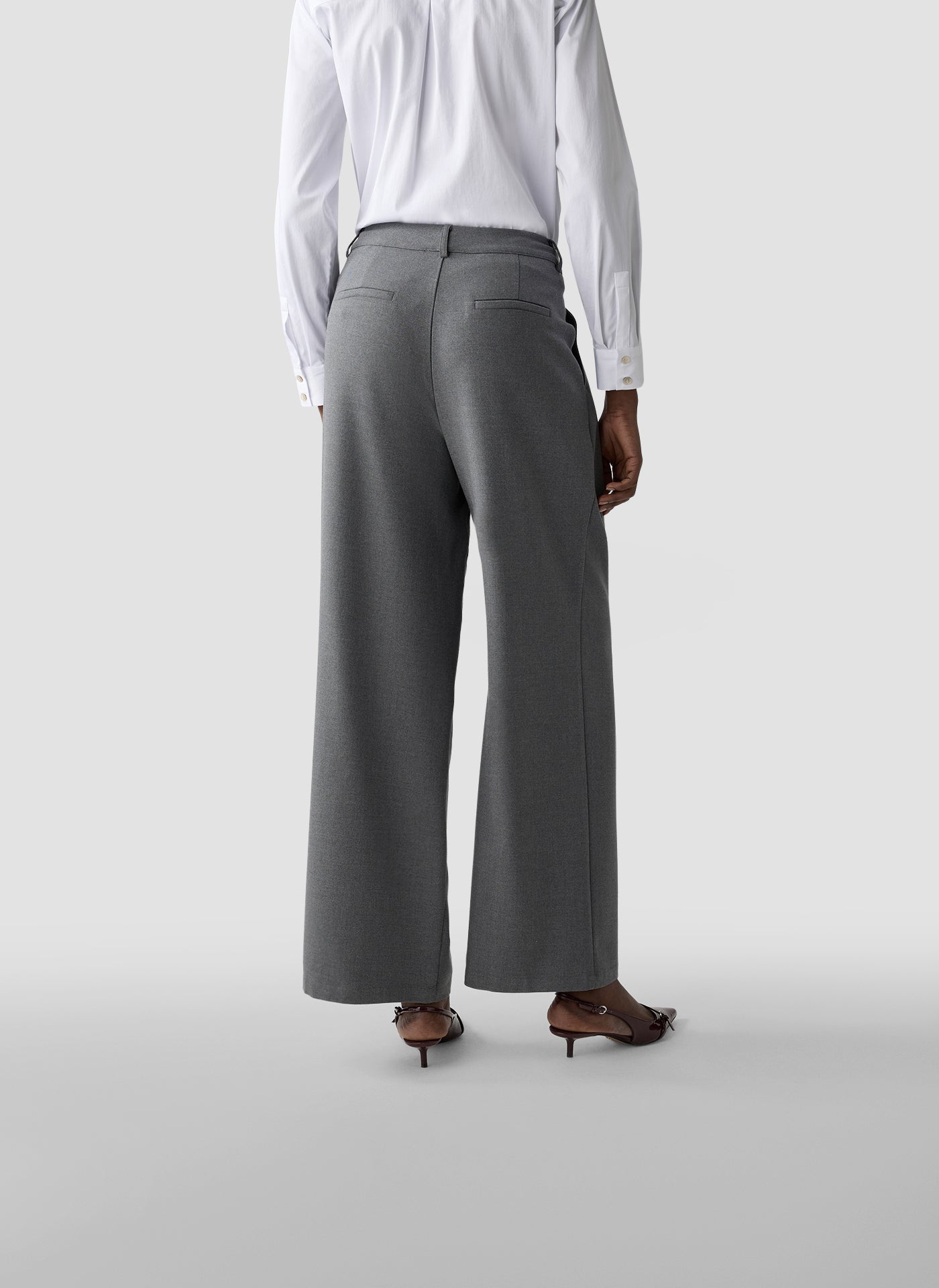 Bundfaltenhose - Bordeaux Glow