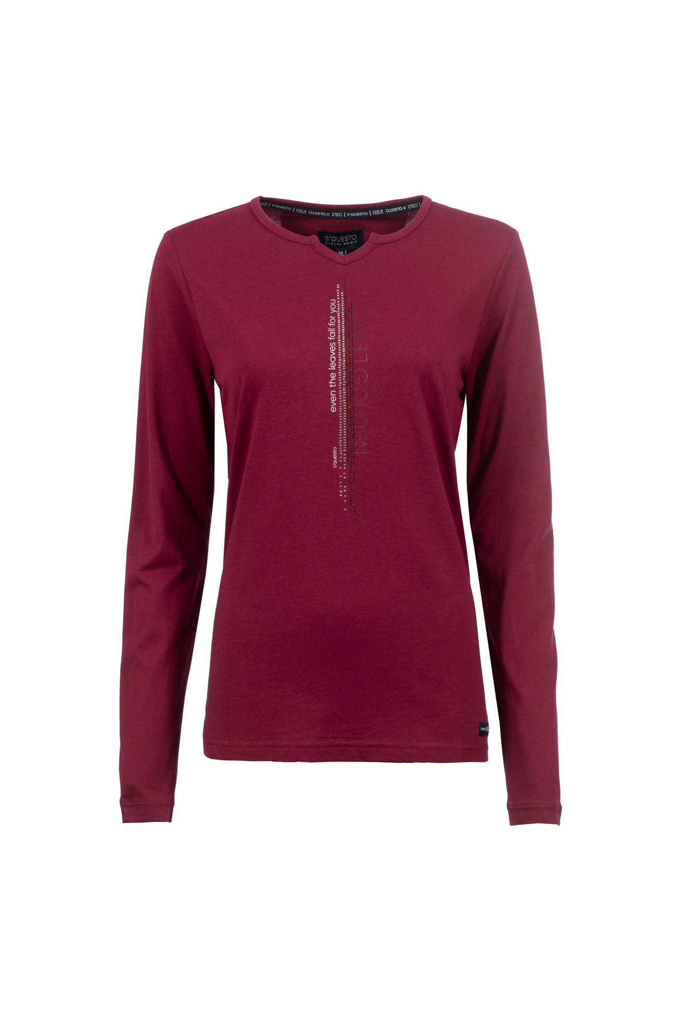 Langarmshirt - Strasssteinbesatz