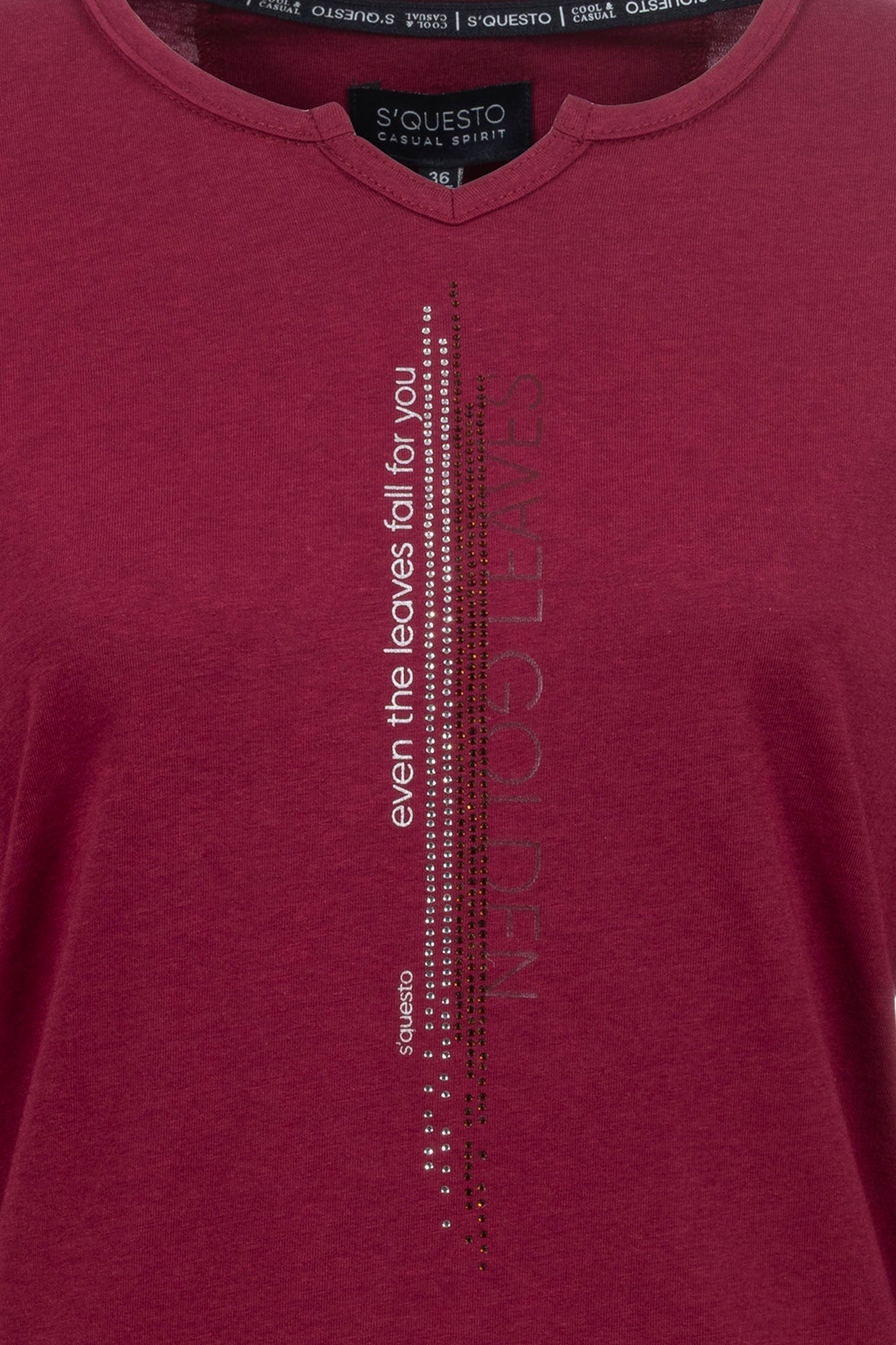 Langarmshirt - Strasssteinbesatz