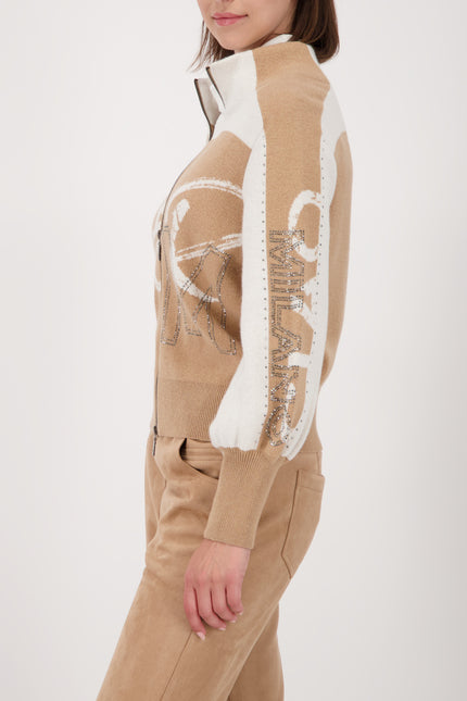 Strickjacke - Schriftmuster