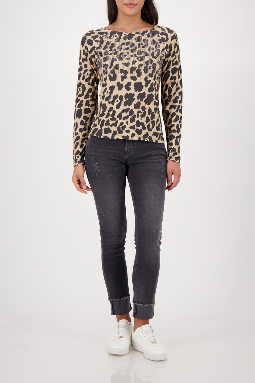 Langarmshirt - Animalprint