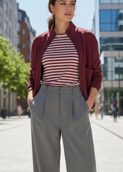 Sweatjacke - Bordeaux Glow