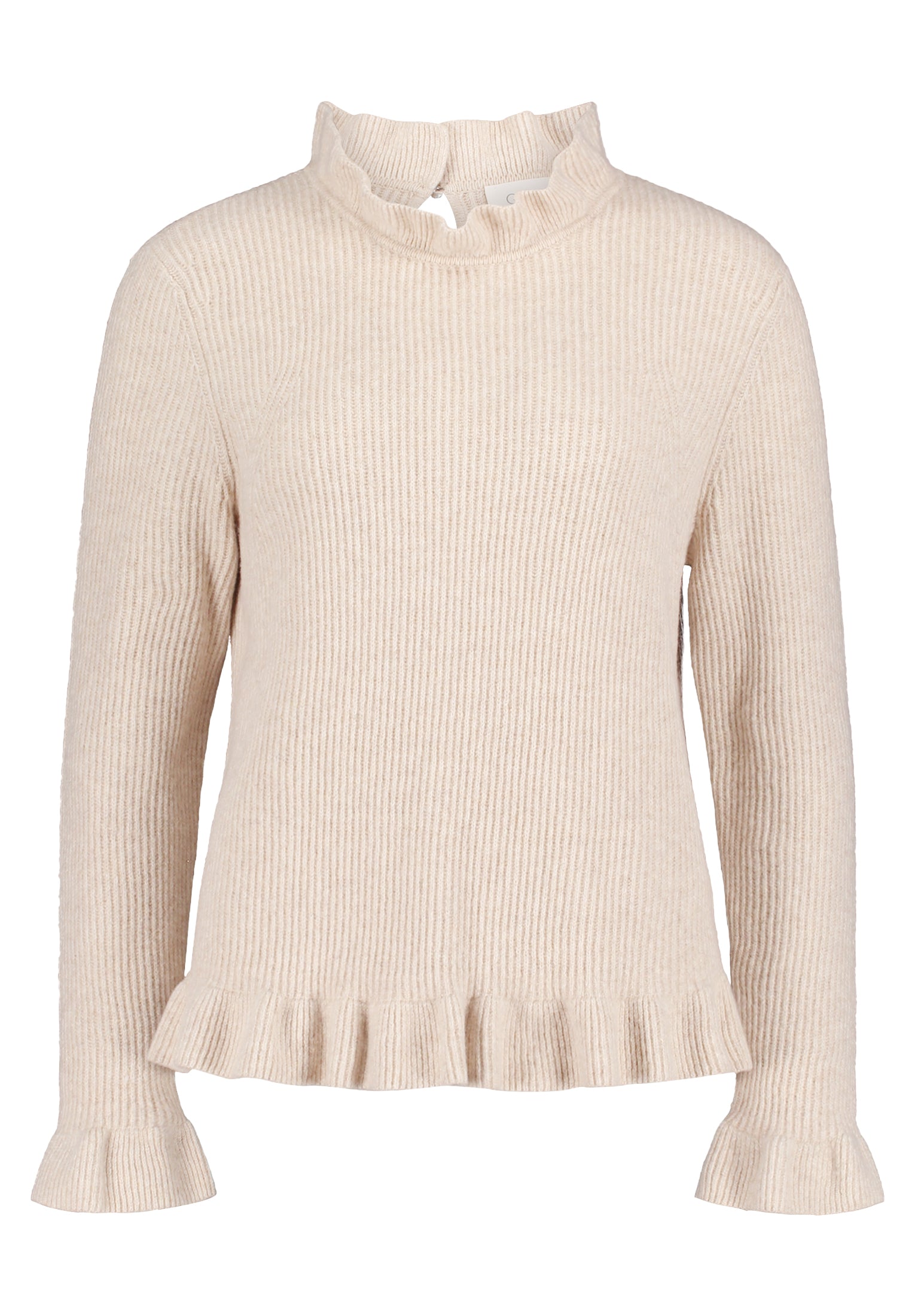 Strickpullover - Rüschensaum