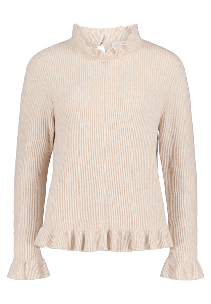 Strickpullover - Rüschensaum