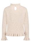Strickpullover - Rüschensaum
