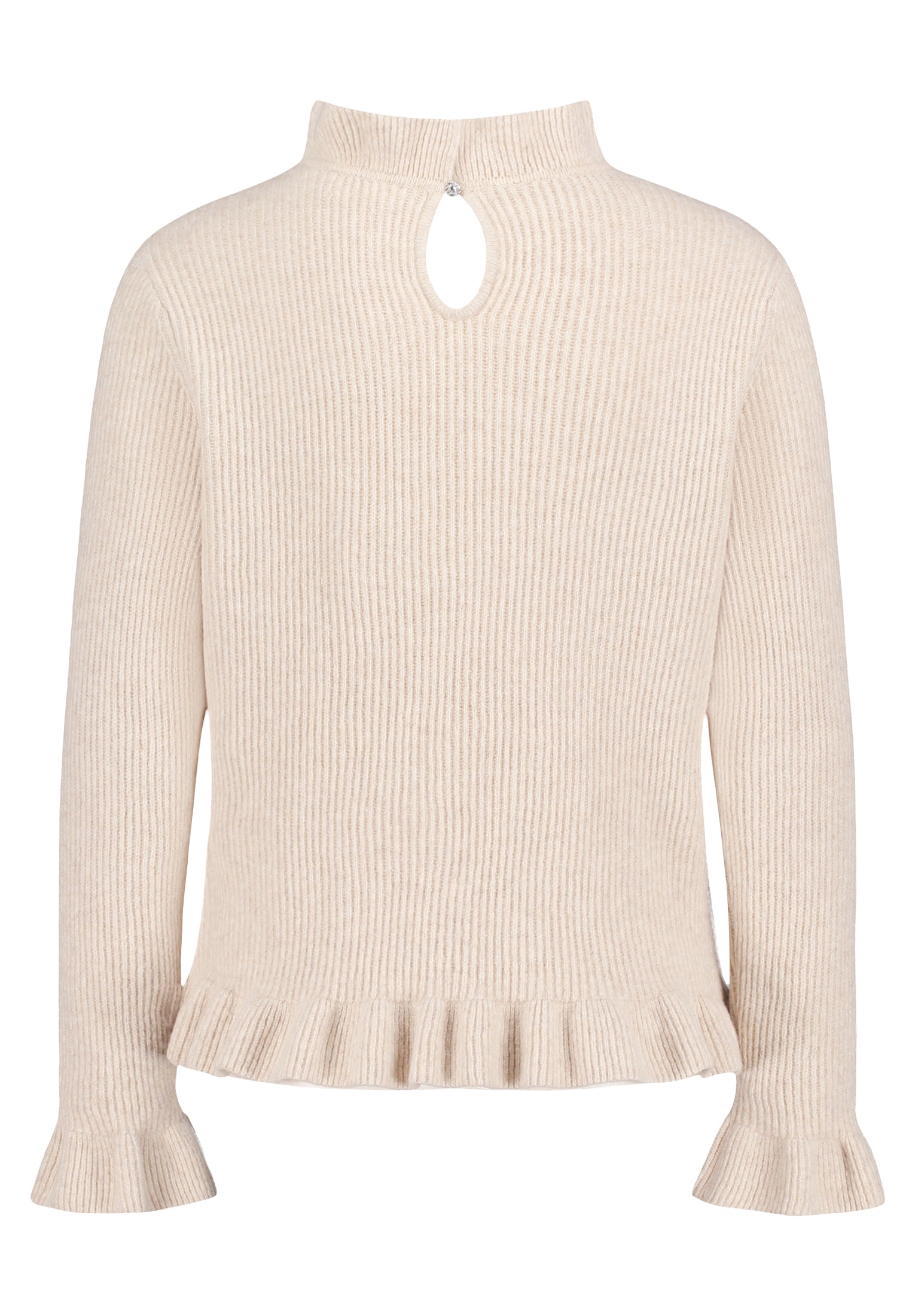 Strickpullover - Rüschensaum