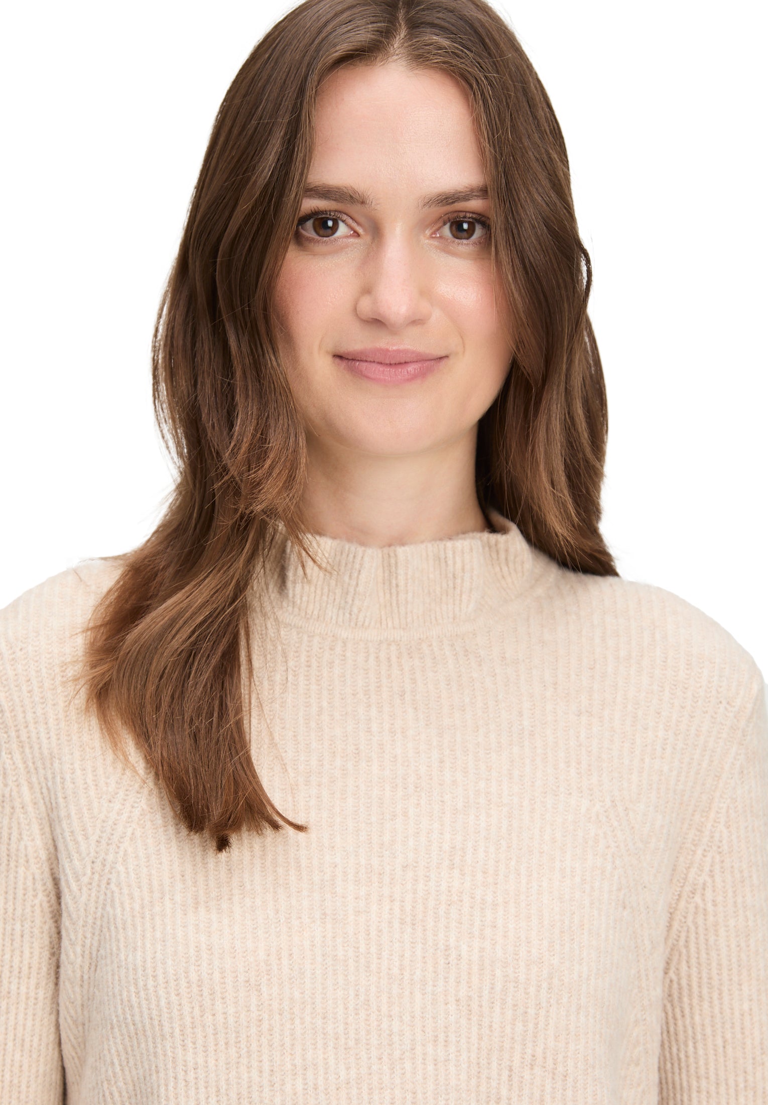 Strickpullover - Rüschensaum