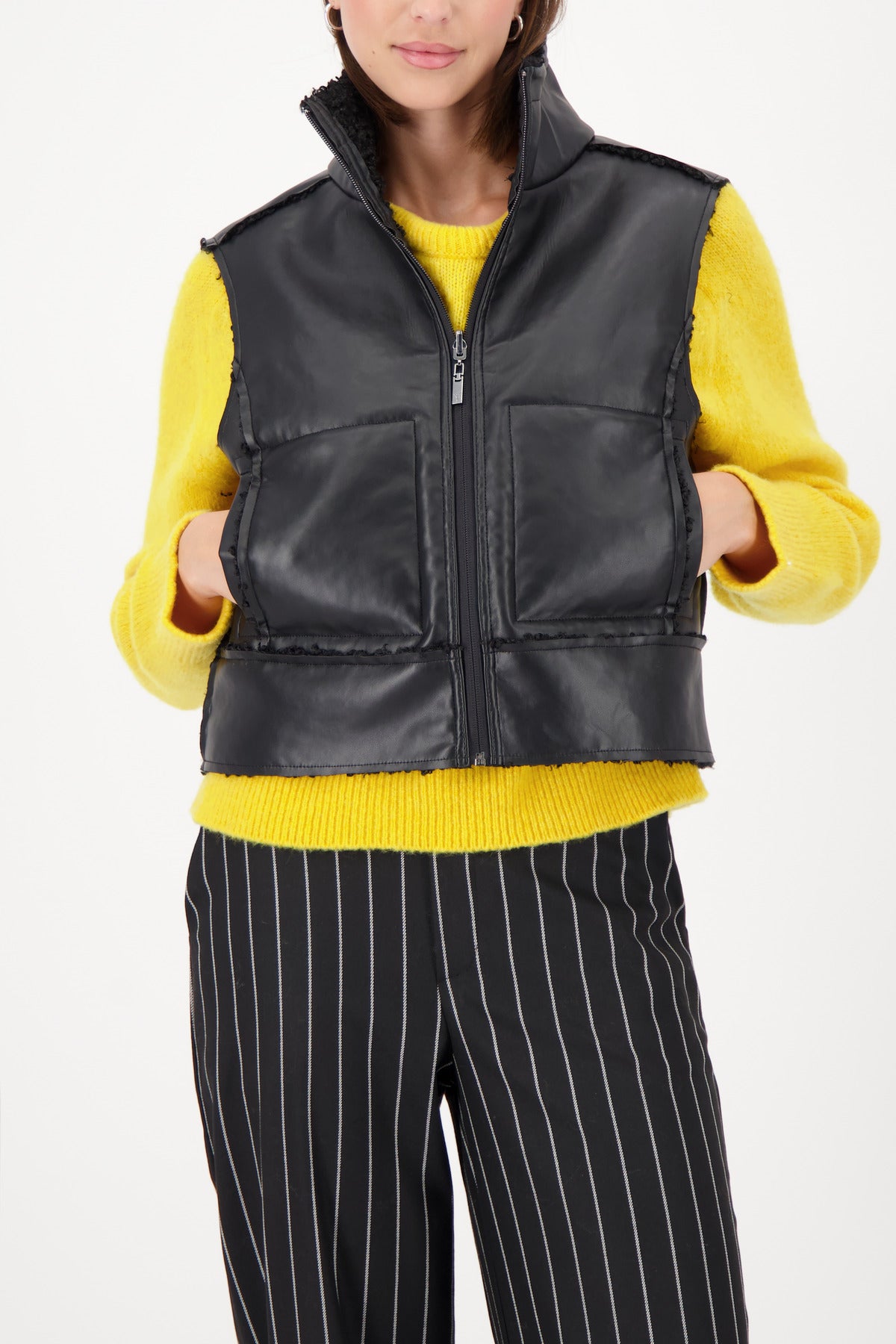 Weste - Lederimitat - Wender