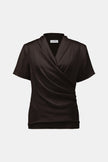 Wickelshirt - Satin und Jersey