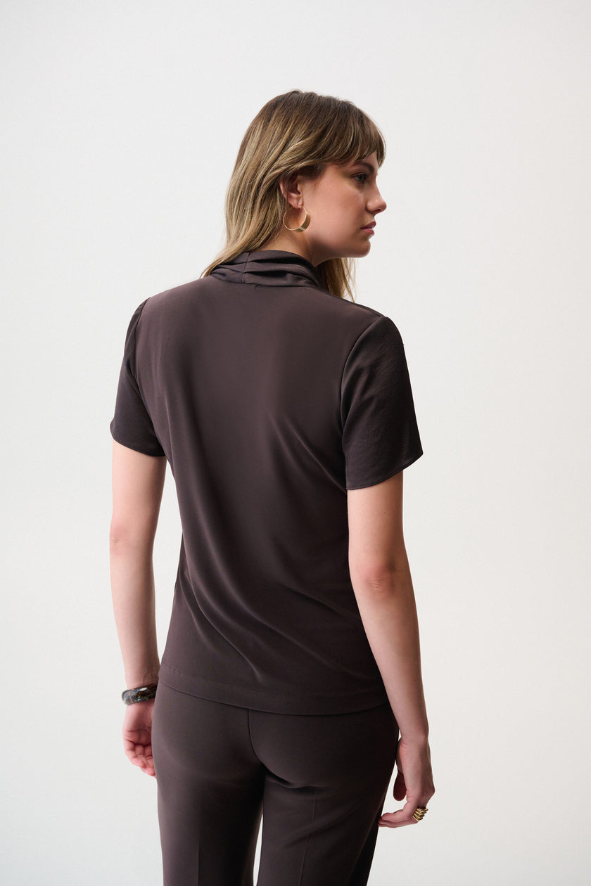 Wickelshirt - Satin und Jersey