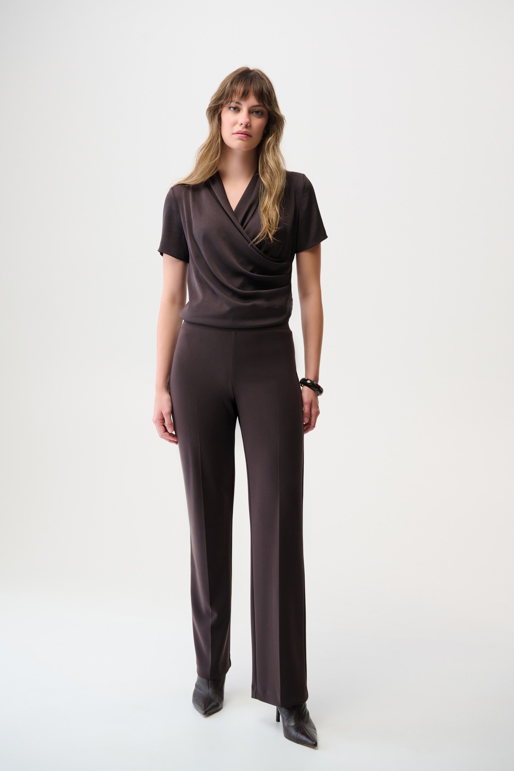 Wickelshirt - Satin und Jersey