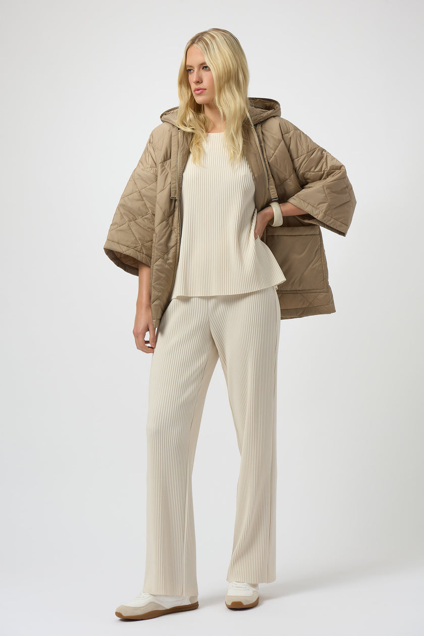 Boxy-Shirt - Scuba-Crepe - Plissee