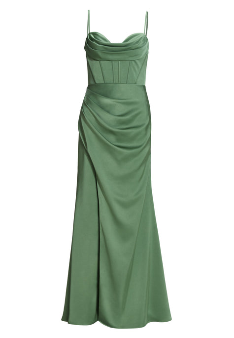 Satinkleid - Drapierung