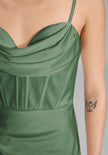 Satinkleid - Drapierung