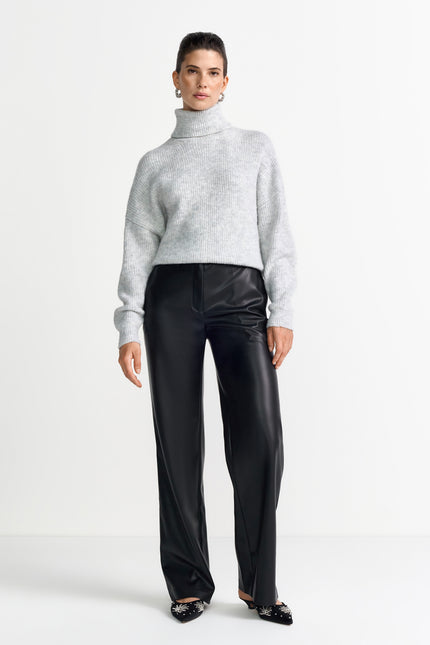 Rollkragenpullover - Wollmix