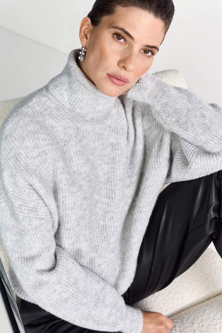 Rollkragenpullover - Wollmix