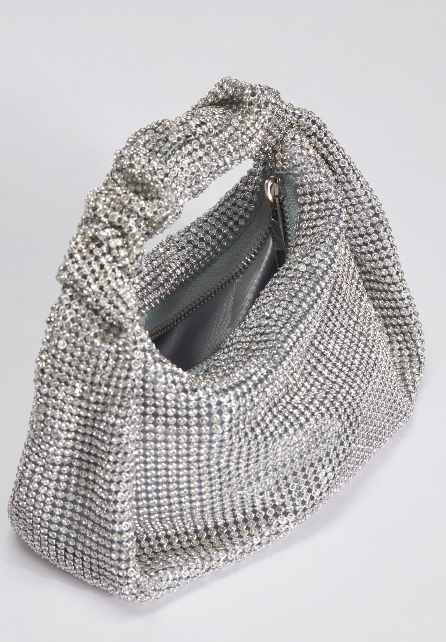 Henkeltasche - Strassgewebe