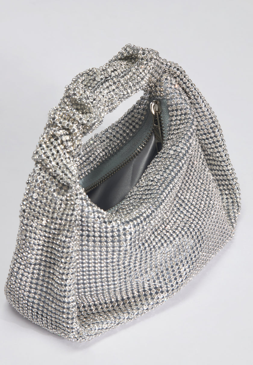 Henkeltasche - Strassgewebe