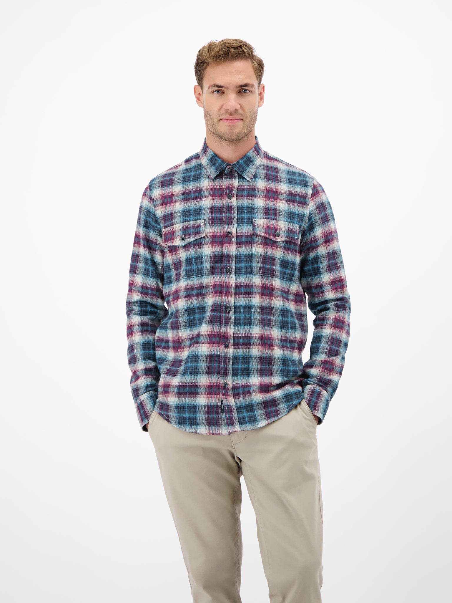 Langarmhemd - Kentkragen