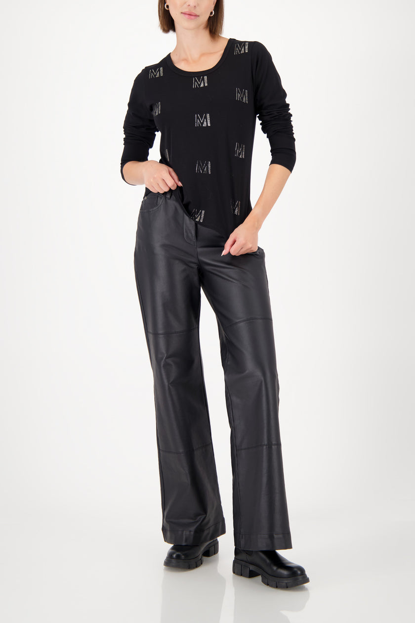 Langarmshirt - Strassbesatz