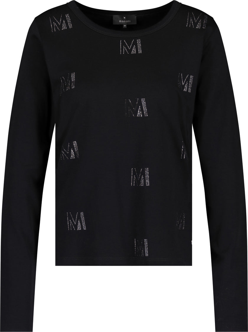 Langarmshirt - Strassbesatz