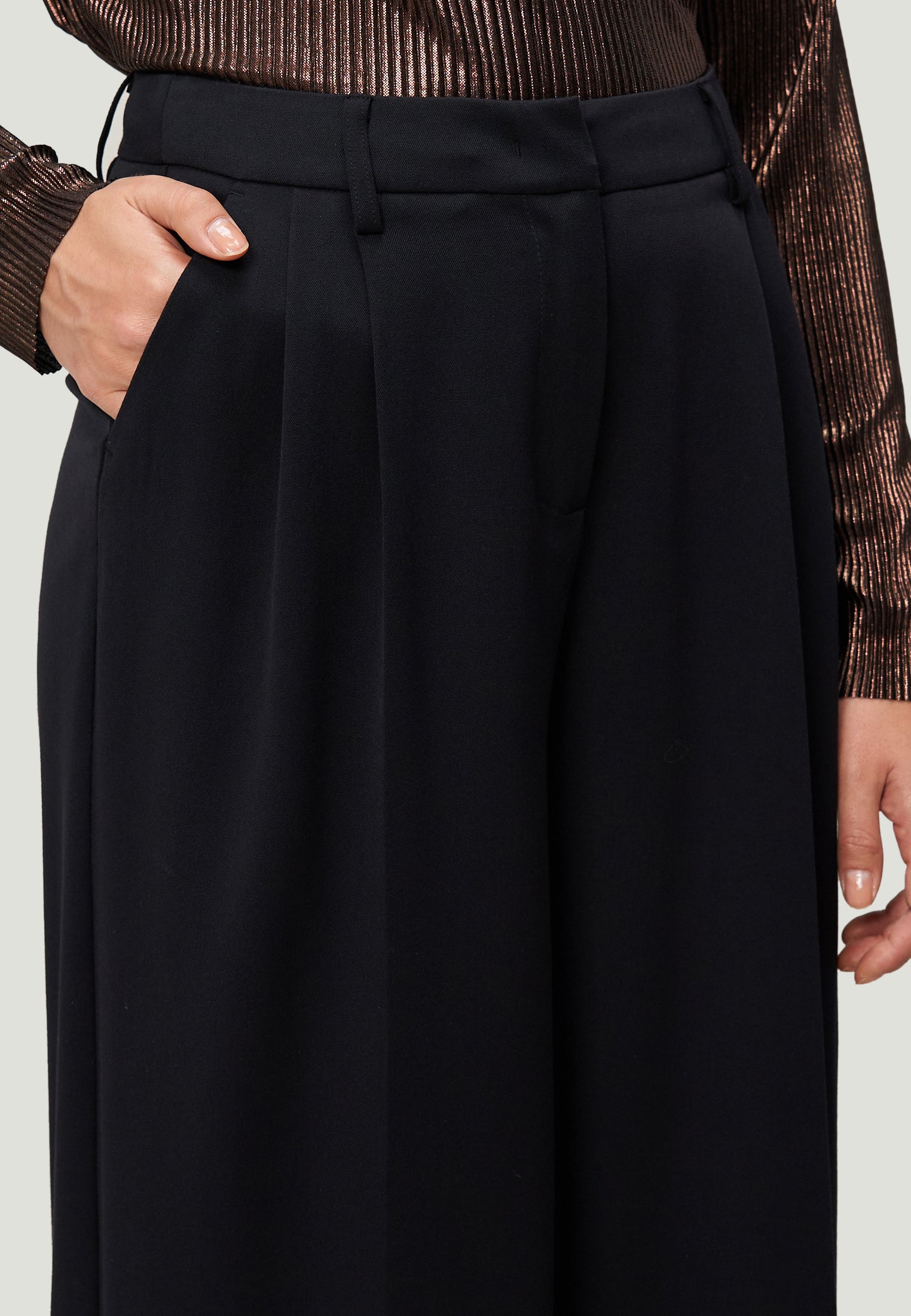 Bundfaltenhose - Wideleg