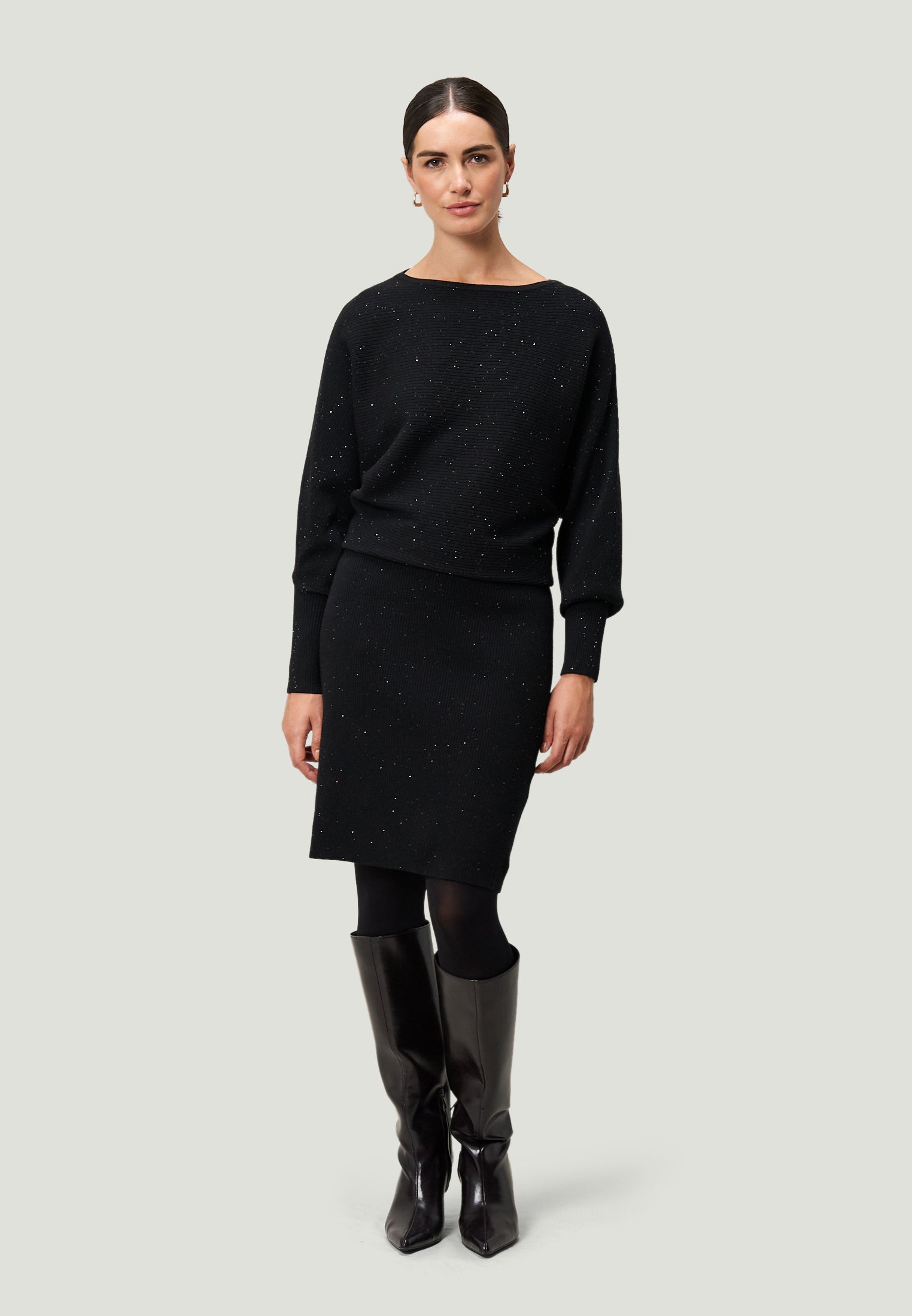 Strickkleid - Pailletten