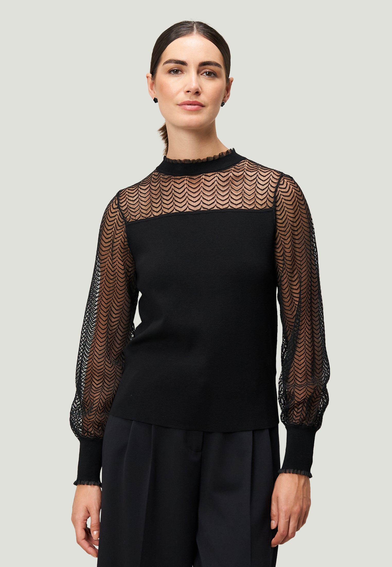 Pullover - transparente Ärmel