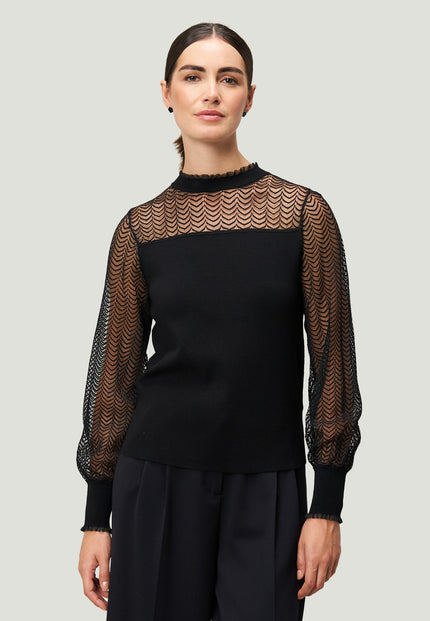 Pullover - transparente Ärmel