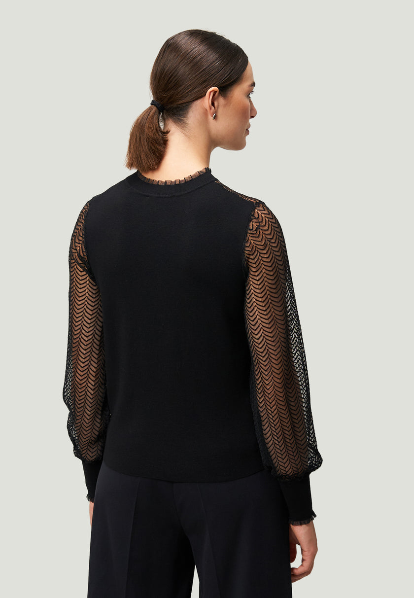 Pullover - transparente Ärmel