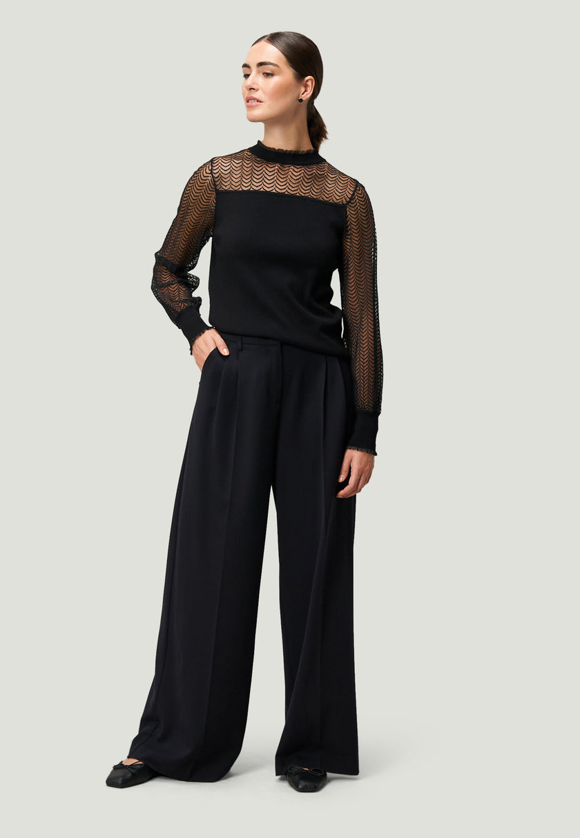 Pullover - transparente Ärmel