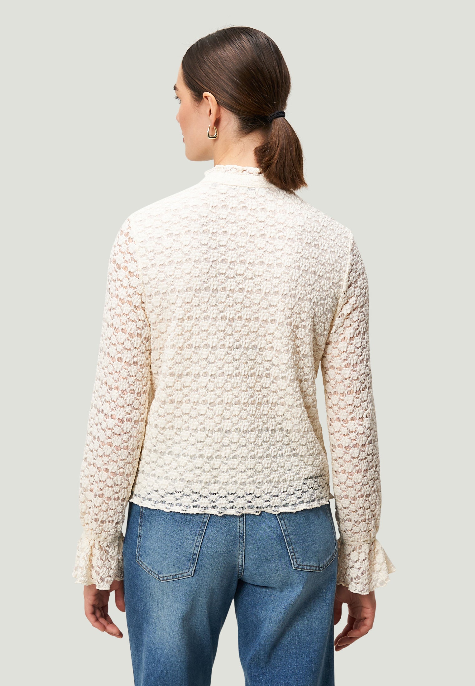 Spitzenbluse - tailliert