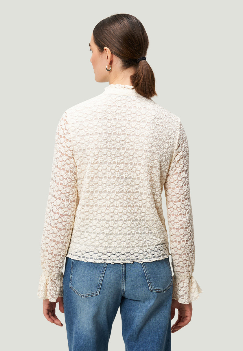 Spitzenbluse - tailliert