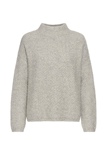 Strickpullover  -Stehkragen