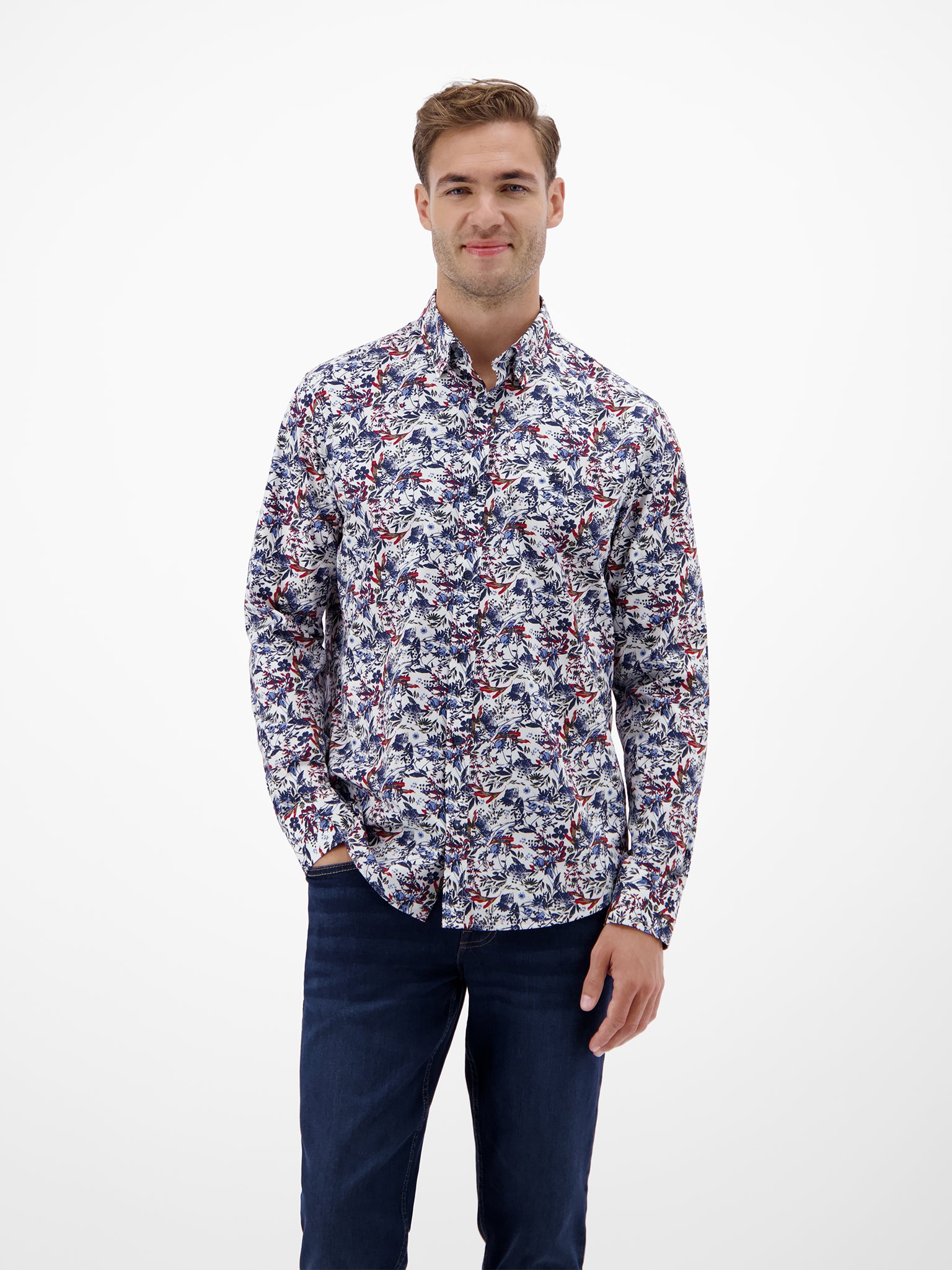 Langarmhemd - Button Down