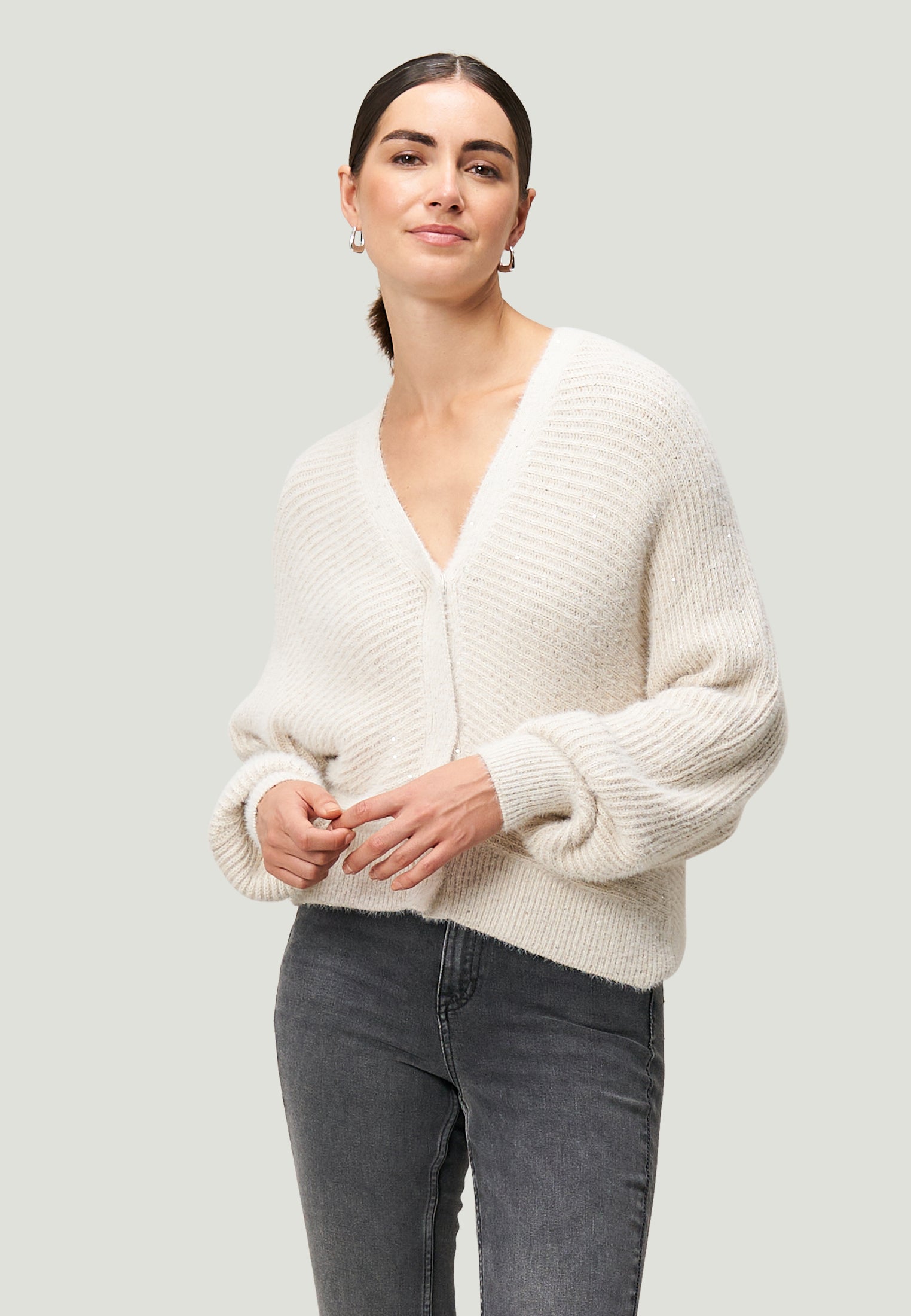 Strickjacke - Pailletten