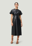 Midikleid - Lederoptik