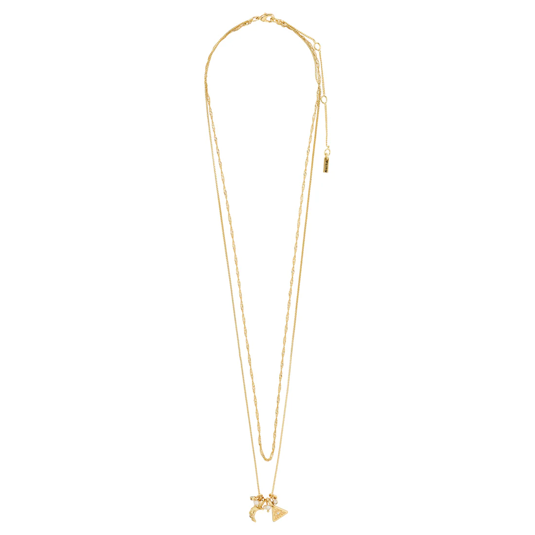 Halskette - BETWEEN - 2-in-1 vergoldet