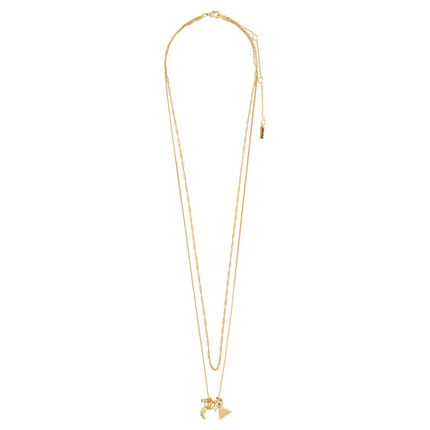 Halskette - BETWEEN - 2-in-1 vergoldet