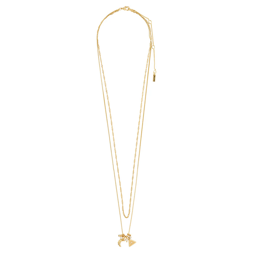 Halskette - BETWEEN - 2-in-1 vergoldet