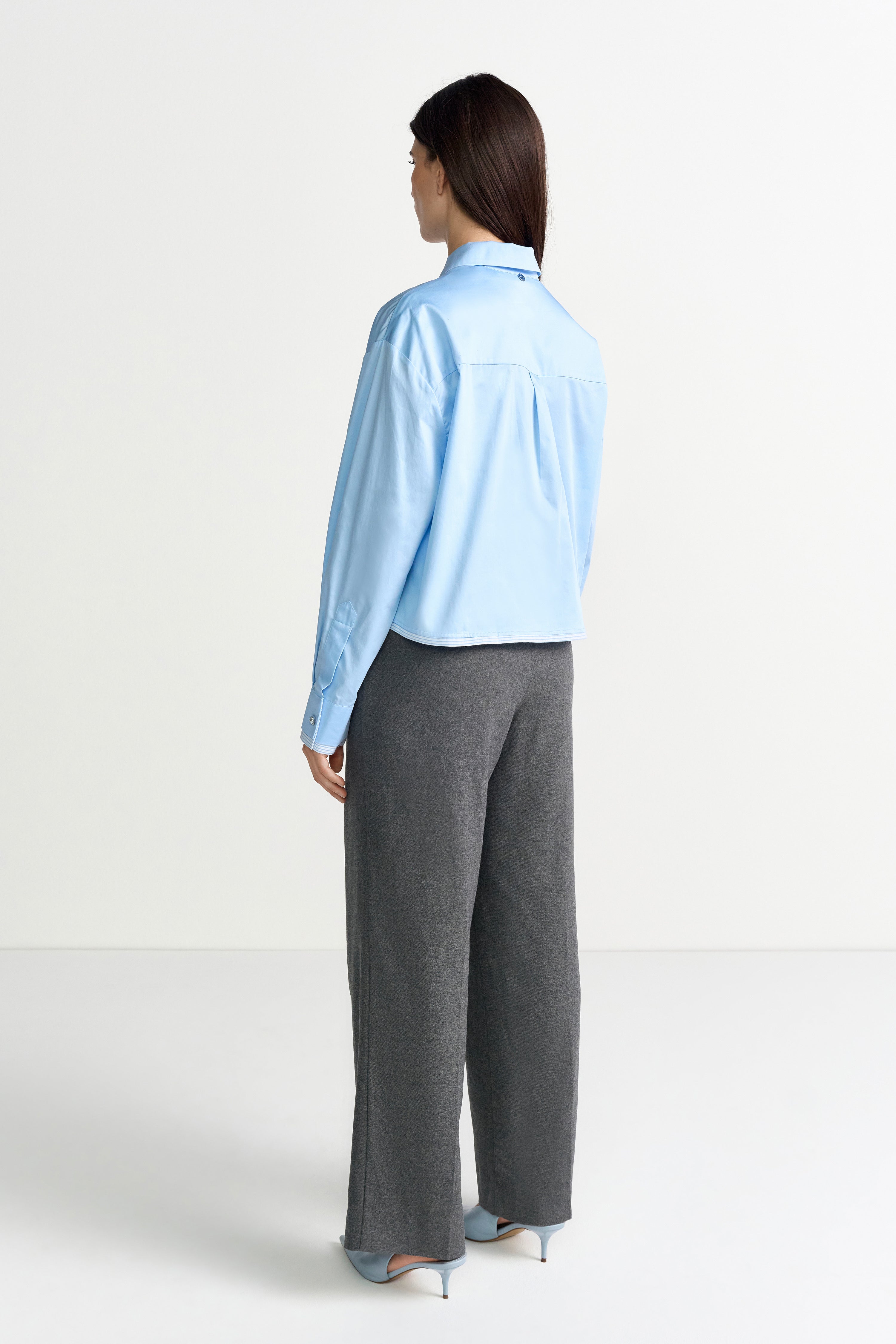 Hemdbluse - Kontrastpaspeln