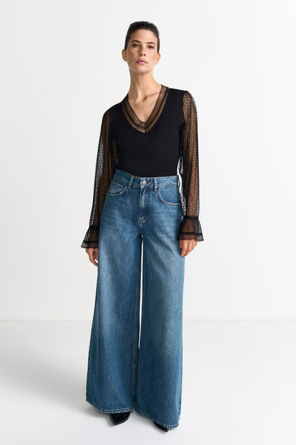 Longsleeve - transparente Ärmel