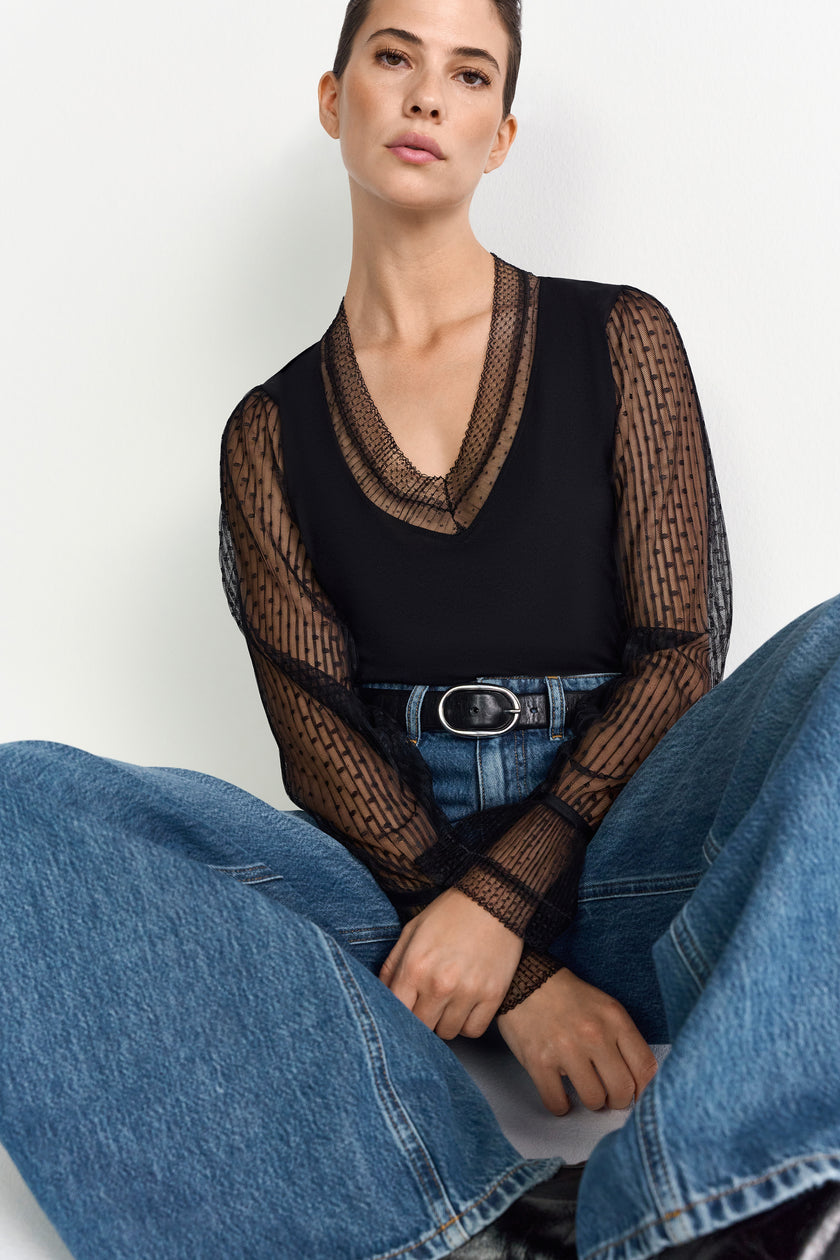 Longsleeve - transparente Ärmel